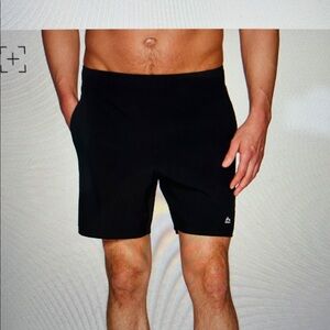 RBX Men's Black Vortex 7” Work It Out Athletic Shorts